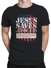 Jesus Saves – John 3:16 USA Men’s T-shirt
