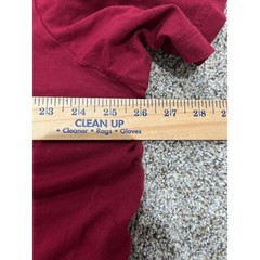 Adidas Originals Mens Blade Collar V-Neck T-Shirt Maroon Trefoil Logo 2XL