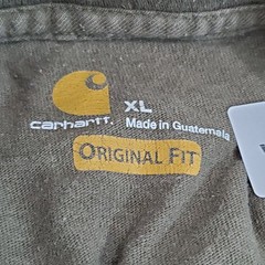Carhartt Men Shirt XL Green K87 Iconic Pocket Original Fit Heavyweight Crew Neck