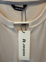 Lot Of 3 JMIERR Beige/Black/Blue Ribbed Curved Hem ShortSleeveT-Shirt Size M NWT