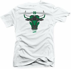 Shirt to Match Jordan Retro 1 Pine Green 2020- Snelos Bull White