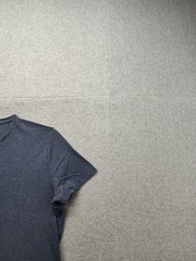 H&M Men Shirt L Gray Crew Neck Short Sleeve Flat Front Stretch Pullover Tee