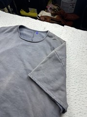 Men’s YZY Gap Yoke Faded Shirt 3XL Cotton Stone Grey Oversized