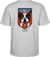 Powell Peralta Frankie Hill BULLDOG Skateboard T Shirt ATHLETIC HEATHER