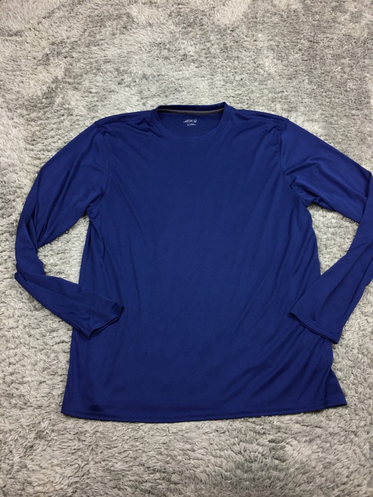 BCG Shirt Mens Size Large Blue Long Sleeve Stretch Athletic