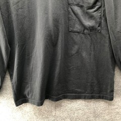 Uniqlo U Crew Neck Pocket Tee Mens Large Black Long Sleeve T-Shirt Relaxed