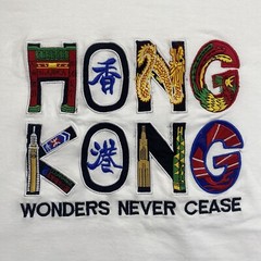 Vintage Hong Kong T Shirt Wonders Never Cease Embroidered Super Detailed Large