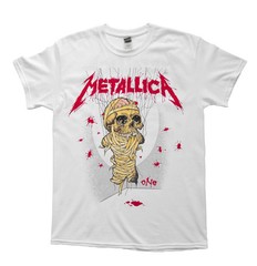 Metallica T Shirt One Landmine Official Licensed Metal Tee White S-2XL New