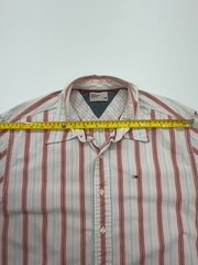Tommy Hilfiger Denim Boys Shirt Multicolor Striped Button Up Size L New