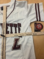 Colosseum Lafayette Leopards Baseball Jersey White Maroon Men’s Small NWT FreeSH
