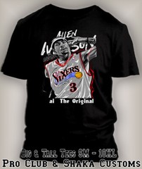 Iverson ai Original Tee Shirt to Match Retro Air J2 Python Pro Club Shaka RTP