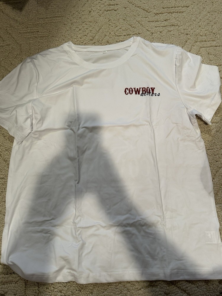 Cowboy Killer T Shirt Men 2XL Skull Graphic Western White Shirt