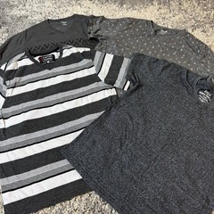 LOT OF 4 – Various Brands, Men’s Gray Short Sleeve Vneck Tshirt, Large