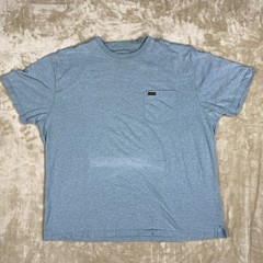 Pendleton Pocket T-Shirt Mens XL Blue Leather Logo XXL 100% Cotton Short Sleeve