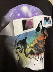 NWT Mens Skull with Sunglasses Black Shirt Size Large