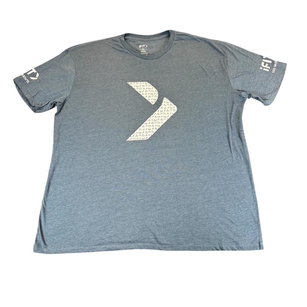 iFit 100 Workouts Milestone Athletic T-Shirt Size 2XL Soft Poly-Cotton Blend