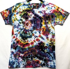 Handmade Tie Dye Rainbow Multicolor Geode Pattern Small Shirt 17″ W X 24.5″ L
