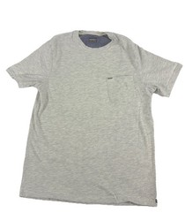 Buffalo by David Bitton Men’s Gray Pocket Logo T-Shirt M Jersey Cotton