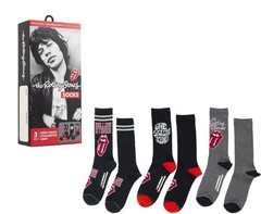 The Rolling Stones – Perri’s – Rolling Stones – Crew Socks (Assorted Styles 3 Pa