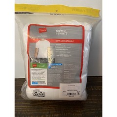 Men’s Hanes Size Medium Pack Of 7 Tagless Ultra Soft White T Shirts New 2019