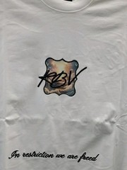 New REY NA Heavyweight 2 Sided Short Sleeve Tee White Size M
