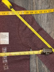 Sonoma Thermal Henley Shirt Men M Maroon Extra Soft Cotton Stretch Warm Gift NWT