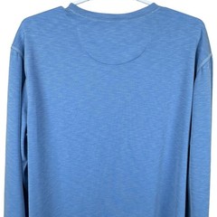 Saks Fifth Avenue Mens Pullover Long Sleeve V Neck T Shirt Blue Casual Large