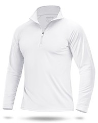SPF Shirts for Men UPF 50 Shirts Long Sleeve Mens Quarter Zip Pullover Golf L…