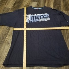 Vintage Mecca Y2k 2000s Blue t shirt Size XXL (Stained Collar)