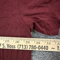 Aeropostale T-Shirt Mens Size M Maroon Burgundy AERO Box Logo Patch Casual Tee