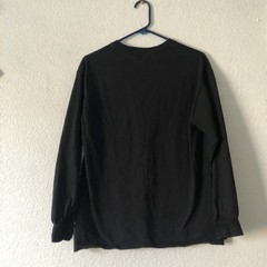 PLEASURES Men’s Black Logo Version 6.0 Jersey Cotton Long Sleeve T-Shirt M
