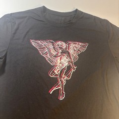 Cherub Angel Graphic Tee 3D Outline Y2K Aesthetic Streetwear Shirt Large Shein