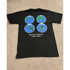 Champion T-Shirt Mens Small Black Excellent Waldos Forever Video Game Pixel Art