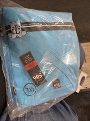 5 Pieces 4xL New Individually Wrapped Blue V-neck (excellent For Resale) Quality