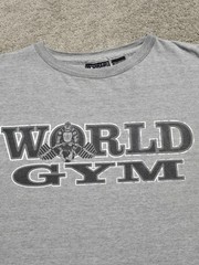 Vintage World Gym Shirt Tank Top Bodybuilding Hardocre Powerhouse Mens Size XL