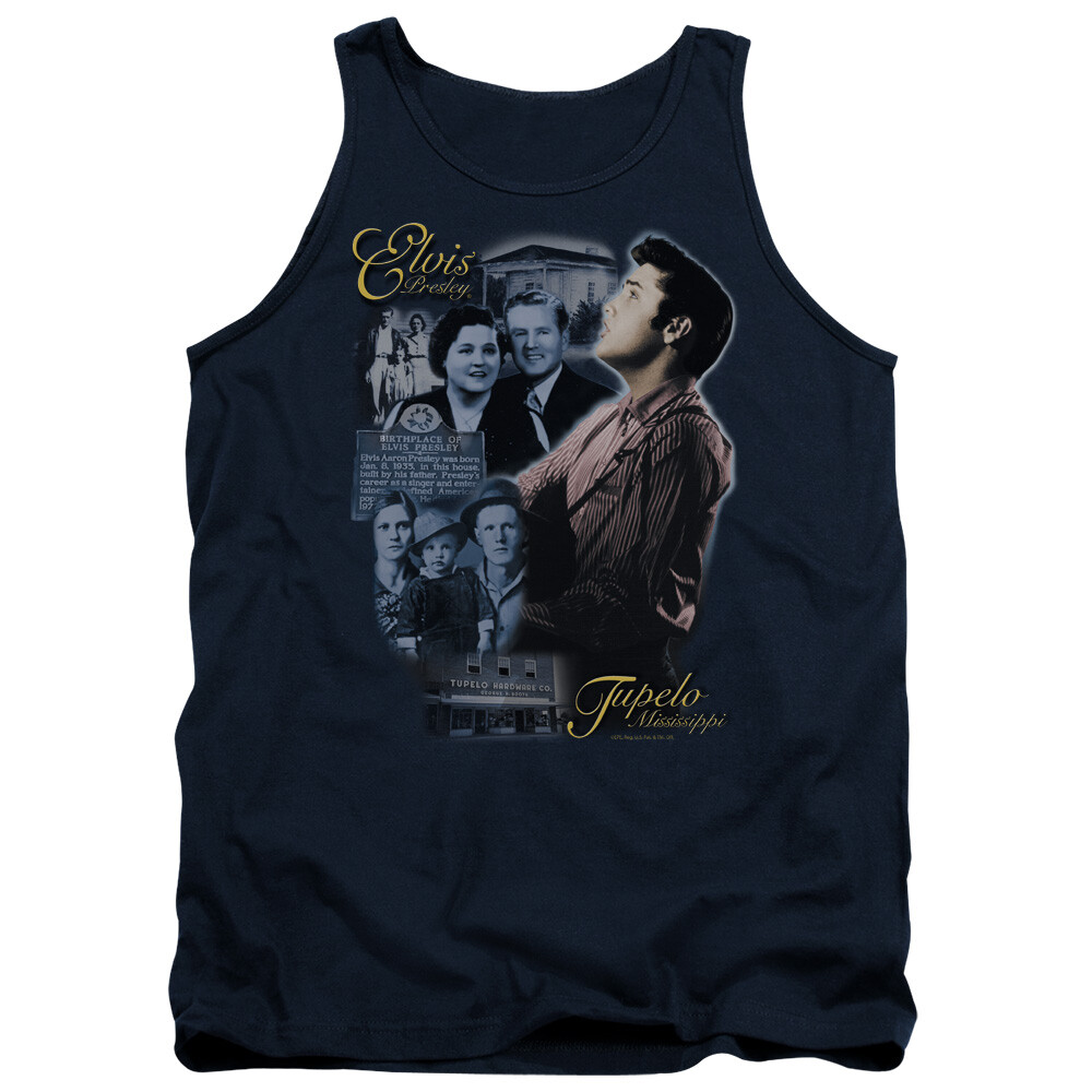 Elvis Presley Tanktop Collage Navy Tank