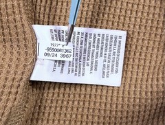 American Eagle Men’s L Khaki Super Soft Standard Fit Waffle Knit Thermal Shirt