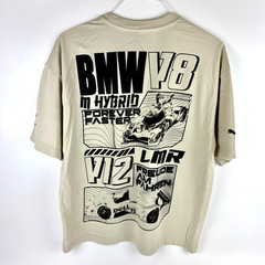 BMW Motorsports T Shirt BMW V8 M Hybrid Double Sided Tagless Puma Adult Size LRG