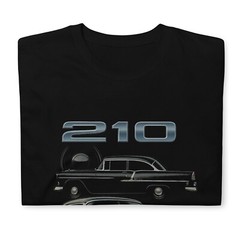 1955 Chevy 210 Classic Car T-Shirt – Vintage Black Hot Rod Graphic Tee