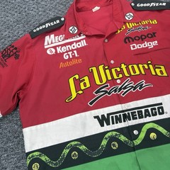 Vintage Drag Racing Shirt Mens Large Darrell Mike Gwynn Dunn Team Mopar Pit USA
