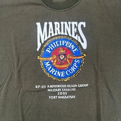 Vintage Marines T Shirt Usmc Philippines Olive T Shirt Green