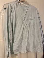 Chubbies Men’s Long Sleeve Crew Neck Pocket Graphic Tee Light Blue XL