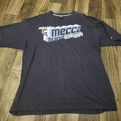 Vintage Mecca Y2k 2000s Blue t shirt Size XXL (Stained Collar)