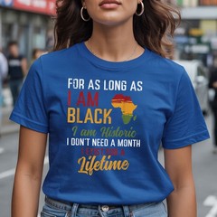 As Long As I Am Black I Am Historic Shirt – Black Identity Heritage Tee Gift