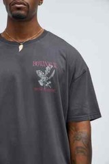 NOVA MEN Botanical Floral Sound of Nature Graphic Oversize T-Shirt XL Summer NEW