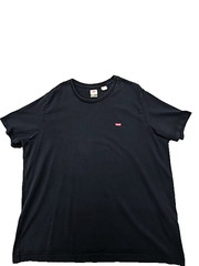Levi’s Men’s T-Shirt Black Logo Size XXL Short Sleeve Cotton Crew Neck