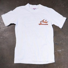 Vtg 80s Rusty R Logo Single Stitch Sof Tee Surf T Shirt Deadstock Made USA Small