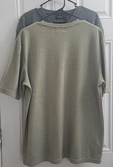Lot of 2 Claiborne Ribbed Textured V-Neck T-Shirts | Both Size Men’s Large