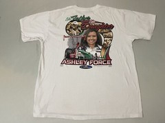 Vtg John Ashley Force Father Like Daughter Faded Racing Shirt XL Signed NASCAR