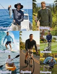 COOFANDY Men’s UPF 50+ Sun Shirt Long Sleeve Fishing Shirt UV Protection Hoodie